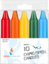 Mega Candles 10 pcs Unscented Assorted Color Exquisite Mini Taper Spell Candles, 4 Inch Tall x 3/4 Inch Diameter, Magic Chimes, Enchantment, Casti...