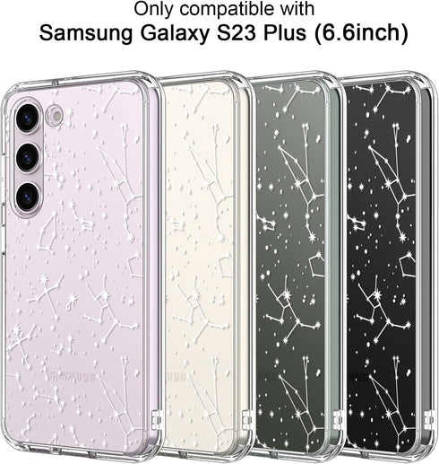 ICEDIO for Samsung Galaxy S23 Plus Case,Slim Fit Crystal Clear Cover with Fashion Designs for Girls Women,Durable Rugged Protective Phone Case for...