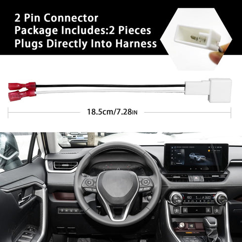 2Pcs 72-8104 Speaker Harness Adapte Compatible with Toyota Tacoma Tundra Camry Corolla 4 Runner Scion Pontiac Car Front and Rear Door Speaker Wire...