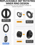 EWA MagOne Ultra Phone Grip Stand with Replaceable Elastic Finger Loop, Removable Magnetic Ring Holder Kickstand Loop, Double-Sided Magnetic Acces...