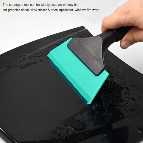 EHDIS Small Squeegee 5 inch Rubber Window Tint Windshield Scraper for Car,Glass, Mirror, Shower, Door,Bathroom Cleaning (Light Blue)...