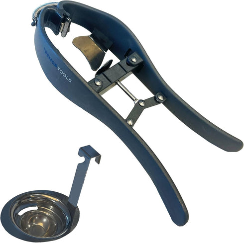 Raw Egg Cracker with Separator for Yolk and Whites, Eggshell Cutting Tool with Stainless Steel Bowl Catch, Handheld Manual Kitchen Gadget for Baki...