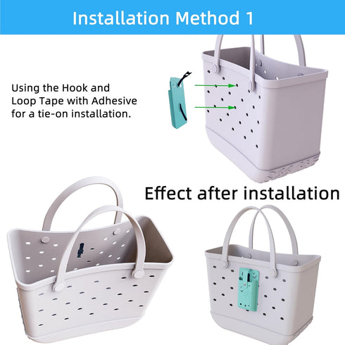 Phone Holder with Security Lock for Bogg Bag - Phone Holder Compatible with Bogg Bag - Beach Hole Tote Bag Organizer Attachment and Accessories. (...