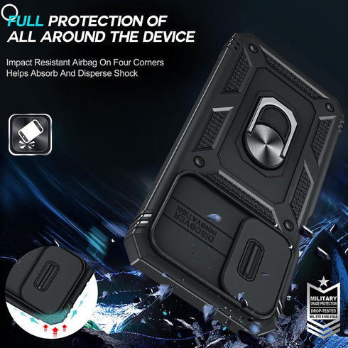 LeYi for Galaxy A15-5G Phone Case: Samsung Galaxy A15 5G Case Cover Smartphone Cell Screen Protector, Heavy Duty Shockproof Corners Kickstand Fund...