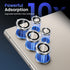 Tensea (3+2PCS) for Samsung Galaxy S24 Ultra 5G Camera Lens Protector, 9H Tempered Glass Camera Cover Screen Protector Metal Individual Ring for S...