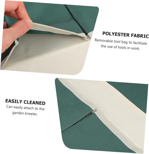 Kneeler Pouch Green Seat Garden Hanging for Cloth with Hand Chair Kneeling Folding Tools Foldable Heavy Dad Organizer Tool Pockets Gardening Bag M...