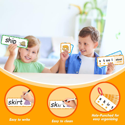 Blends & Digraphs Cards,Phonics Games,Speech Therapy Toys for Toddlers Kids,Learn to Read,Spelling Reading Learning Sight Word Games,kindergarten ...