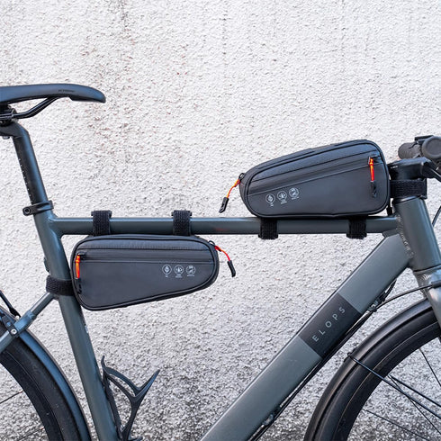 Bike Frame Bag, Water-resistant Bicycle Triangle Bag with Two Side Pockets, Top Tube Storage Pouch for Mountain Road Bike Trip, 1.2L Capacity...