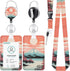 landscape Lanyards for Id Badges, Personalized Retractable Badge Holders with Keychain, Funny Id Card Holder Vertical ID Protector Clips for Women...