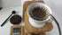 flat-bottom ceramic pour-over coffee dripper....