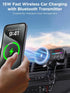for 15W Wireless MagSafe Bluetooth 5.3 FM Transmitter - Hands-Free Calling, HiFi Bass Sound, TF/SD Card Support, LED Display, Air Vent Installatio...