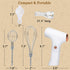 Cordless Hand Mixer, Handheld Electric Whisk with 3 Speed Modes, Hand Held Egg Beater with 2 Detachable Stir Whisks (White)...