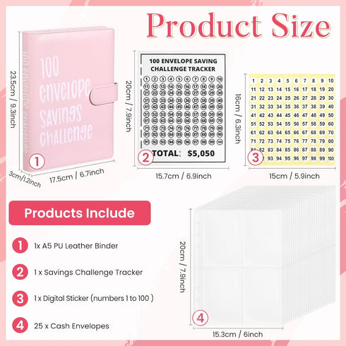 Envelopes Saving Challenge Binder Cash Envelopes Saving Set- Couple Budgeting Tips and Finance Management System, Money-Saving Challenge Aides wit...