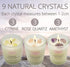 Soy Candles with Healing Crystals. Citrine, Rose Quartz, Amethyst Crystal. Eucalyptus + Lemongrass, Jasmine + Sandalwood, Clary Sage + Lavender. 3...