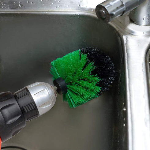 4 Packs Drill Brush Kit, Drill Scrubber Attachment Set for Cleaning Kitchen, Stove, Cabinet, Counter, Carpet, Linoleum...