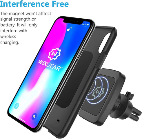 WixGear Magnetic Phone Car Mount, Universal Bite-Lock Air Vent Magnetic Phone Car Mount Holder, for Cell Phones with Swift-snap Technology...