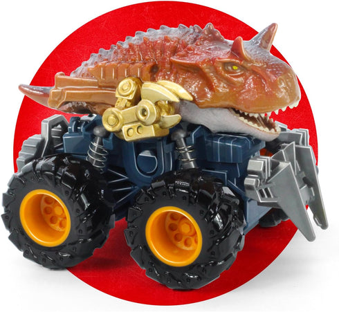 Oriate Friction Powered Dinosaur ATV Toy Cars for Children, Swing Carnotaurus Monster Truck with Robotic Arm, Fantastic Birthday 209-R4(1Pack)...