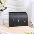 TANG SONG Cambered Wooden Leather Soft Mat Multiple Flat Necklace Display Stand Necklace Chains Organizer Holder for Home (Black)...