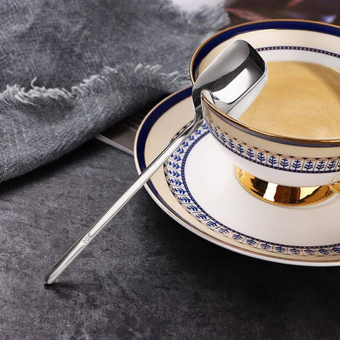 IQCWOOD Demitasse Espresso Spoons, 5.6 Inches Stainless Steel Coffee Spoon, Mini Dessert Tea Honey Ice Cream Spoons, Set of 6...
