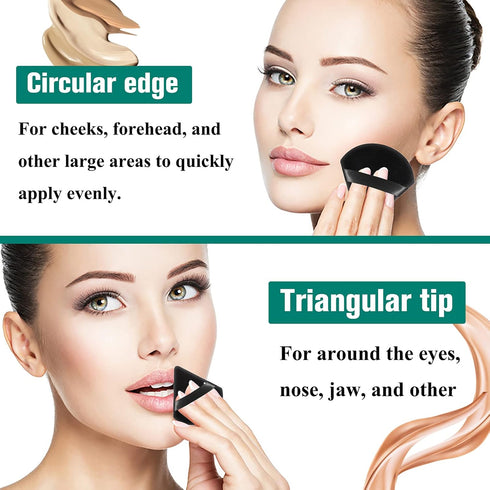 Duo Foundation & Concealer Makeup Brush Plus Large Flat Top Kabuki Foundation Brush Value Pack Ideal for Makeup Contour Blush,Liquid, Cream,Buffin...