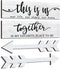 Jetec 4 Pcs Wooden Arrow Wall Decor This is Us Our Life Rustic Family Signs for Home Wall Decor Home Wooden Hanging Sign for Farmhouse Living Room...