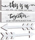 Jetec 4 Pcs Wooden Arrow Wall Decor This is Us Our Life Rustic Family Signs for Home Wall Decor Home Wooden Hanging Sign for Farmhouse Living Room...