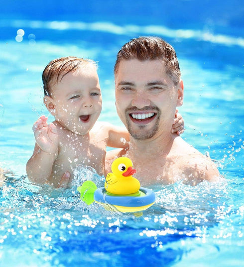 Dollibu Boat Racer Buddy, Fun Educational Bath Toy Finger Puppet Pull and Go Water Racing Lake Pal for Shower Pool Bathtub Swim Hard Surfaces for ...