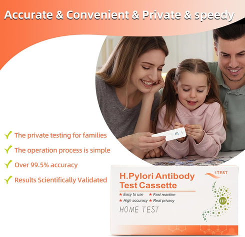 Helicobacter Pylori Test Kits, H. Pylori?h. Pylori Stool (Antibody)10-15 Minutes of Quick Home Testing, The Result is Highly Accurate, Easy to Rea...