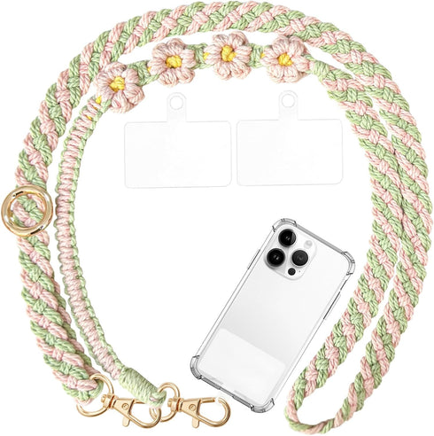 Phone Lanyard, Crossbody Cell Phone Lanyard, Adjustable Gear Beast Phone Holder, Universal Phone Chain Strap for Women Girls, Pink...