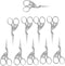 10 Stainless Steel Professional Embroidery Scissors Sharp Stork Scissors for Sewing Crafting Needlework DIY Multipurpose Dressmaker Eyebrow Trim S...