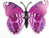 12 Pcs Purple Butterflies Double Wings Refrigerator Magnets Wall Decal Removable Sticker Decoration for Home Kitchen Kids Room Bedroom Office Them...