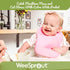 WeeSprout Waterproof Silicone Baby Bibs (Set of 2) | Pocket to Catch Food...