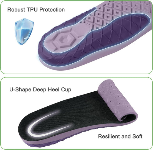Endoto Replacement Insoles for Vans Skate Shoes, Footwear Inserts for Men & Women Shock Absorption & Foot Pain Relief(Size: US Men6.5 / Women8-EU ...