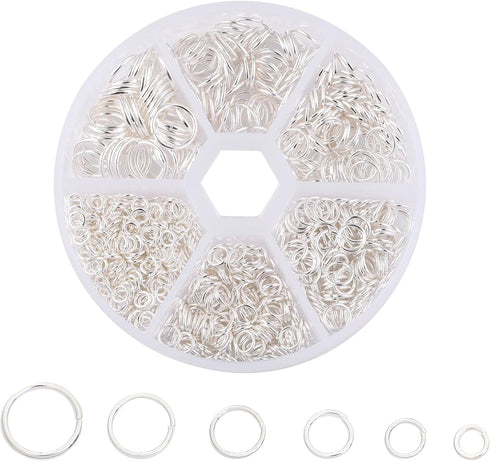 Silver Jump Rings for Jewelry Making Supplies Open Jump Rings 4mm 5mm 6mm 7mm 8mm 10mm Jump Ring for DIY Bracelet Earrings Necklace Jewelry Findin...