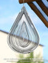 1 PCS Water Drop Stainless Steel Wind Spinners, Reflective Wind Spinners, 3D Hanging Wind Spinner Sparkly Metal Wind Spinner,Wind Sculptures, Bird...