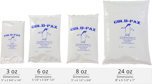 2 Pack - Cold Ice Pack Replacements - 3 oz Long Lasting Gel Packs for Aches, Pains, Bruises, Sores, Coolers, Lunch Boxes, and Medical Purposes...