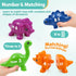 Matching Number Counting Dinosaur Toys with Double-Sided 1 2 3 Number Preschool Learning Sensory Sorting Educational Montessori Toy Sets for Kids ...
