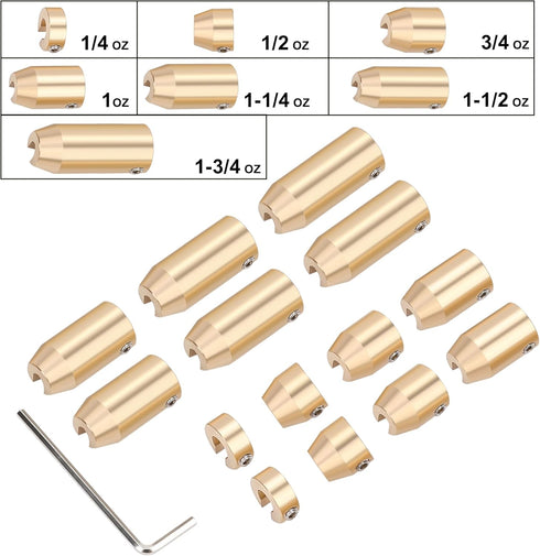WYNNsky 14PCS Motorcycle Spoke Wheel Weights, Brass Reusable Wheel Spoke Balance for ADC Bikes and Other Spoke Wheeled Bikes...