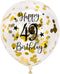 Gold 49th Confetti Latex Balloons, Woman or Man Happy 49 Years Birthday Party Balloon Decoration With Confetti, 12in, 16 Pack...