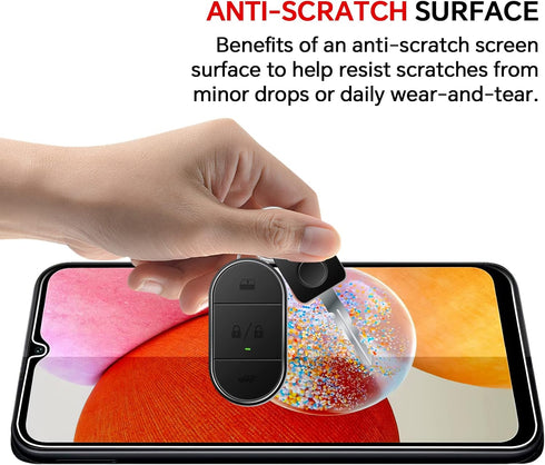 ? 3+3 PACK?Romuto Designed for Samsung Galaxy A14 5G Screen Protector Samsung A14 5G Screen Protector Tempered Glass Film,?EasyInstall Tool?9H, Ul...
