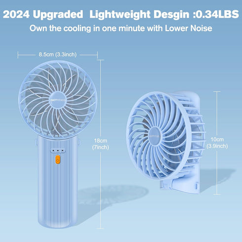 Portable Fan,4 Speed Mini Handheld Fan,15H Cooling Cute Fan,Small Portable Personal Fan with 180° Foldable,Quiet,Rechargeable Mini Fan for Kids Wo...