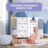 Baby Age Milestone Blanket, Hockey Stadium Blanket for Nursery, Baby 1-12 Months Growth Chart, includes 4 Frame and 1 Headband 47"x40" BTLSPH298...