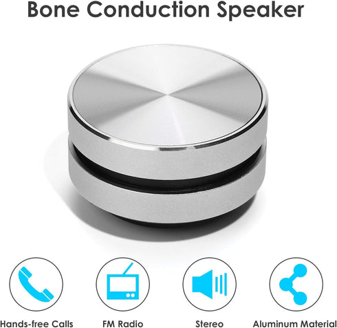 Bone Conduction Speaker, True Wireless Speakers Mini Portable Stereo Sound Creative Speaker Compatible with iPhone, iPad, Samsung, Tablets and Mor...