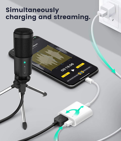 USB Adapter for iPhone/iPad, L?ghtn?ng to USB Female OTG Adpater,USB3 to iPad Adapter with Charging Port,Supports FlashDrives,MIDI,SD Card Reader ...