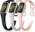 Maledan Slim Band Compatible with Fitbit Charge 5 Bands/Charge 6 Bands Women Men, Soft Silicone Adjustable Sport Band Wristbands for Fitbit Charge...