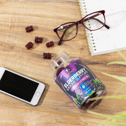 Sambucus Elderberry Gummies for Adults, Teens & Kids - Super Concentrated 35:1 Extract, Equivalent to 4200mg of Elderberries - Daily Immune Suppor...
