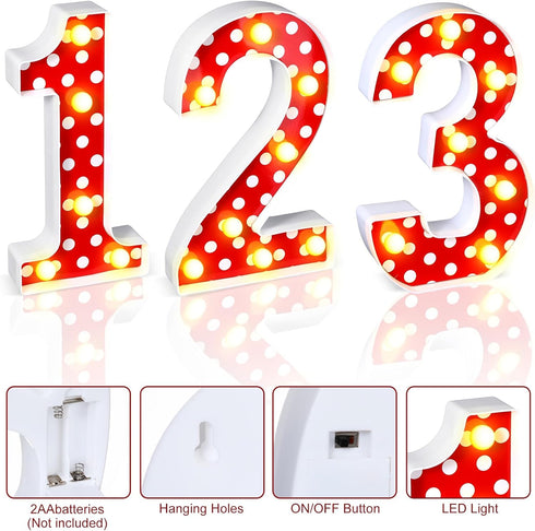 Mouse Birthday Decorations Marquee Light up Number Glowing Mouse Number Sign for 1st 2nd 3rd Boy Girl Kid Birthday Party Decorations Table Centerp...