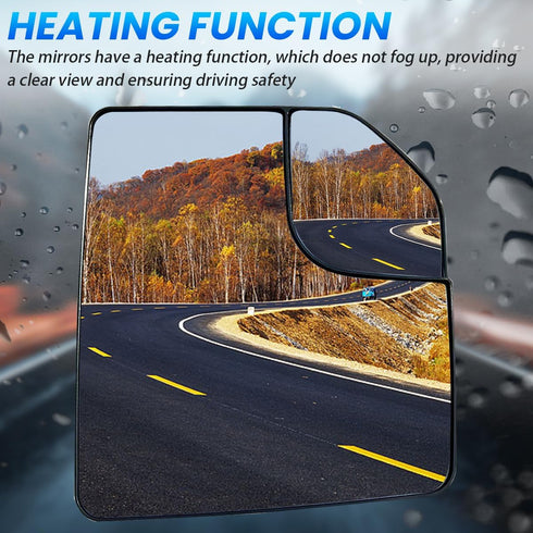 8sanlione Driver Left Side Heated Mirror Glass, Replacement for F150 2015-2022, Car Reversing Mirror Replacing Part, Side View Convex Exterior Mir...