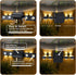 2 Pack Solar outdoor lights for fence deck wall with up and down lighting for garden yard porch patio decorations....