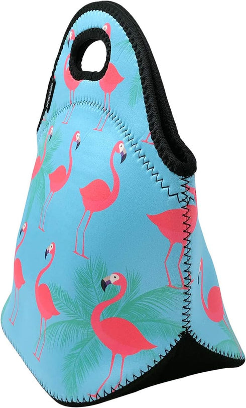 Wrapables® Insulated Neoprene Lunch Bag, Flamingoes...